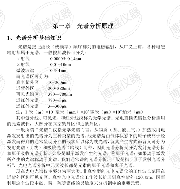 5代光譜分析儀說(shuō)明書